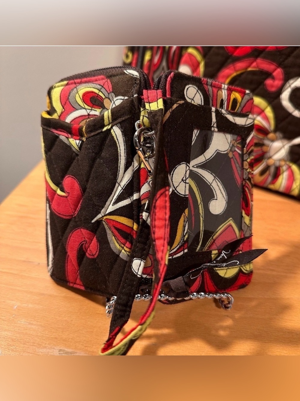 Vera Bradley Set of 2 in Puccini, Lisa B Shoulder Bag & All in 1 Wallet/Wristlet - Picture 8 of 9